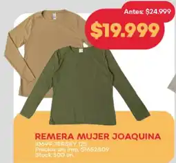 Supermercados Tadicor Remera mujer joaquina oferta