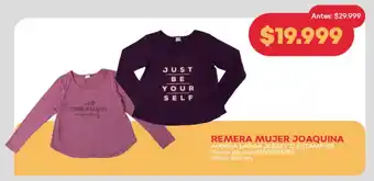 Supermercados Tadicor Remera mujer joaquina oferta