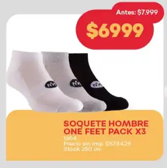 Supermercados Tadicor Soquete hombre one feet oferta