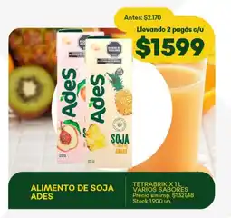 Super MAMI Alimento de soja ades tetrabrik varios sabores oferta