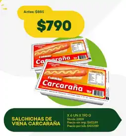 Super MAMI Salchichas de viena carcaraña oferta
