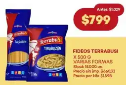 Super MAMI Fideos terrabusi varias formas oferta