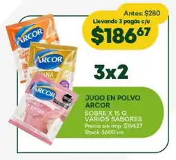 Super MAMI Jugo en polvo arcor sobre oferta