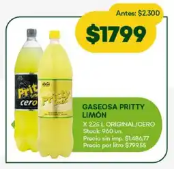 Super MAMI Gaseosa pritty limón original/cero oferta