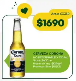 Super MAMI Cerveza corona no retornable oferta