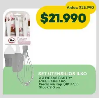 Super MAMI Set utensilios ilko pastry oferta