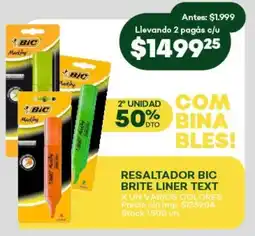 Super MAMI Resaltador bic brite liner text varios colores oferta