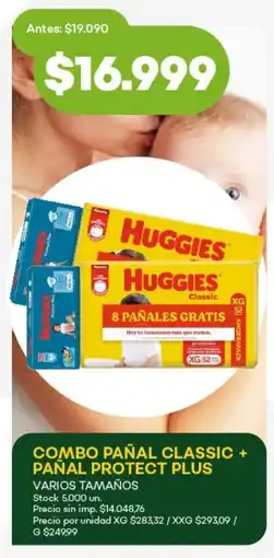 Super MAMI Combo pañal classic + pañal protect plus varios tamaños oferta