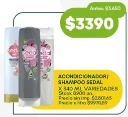 Super MAMI Acondicionador/ shampoo sedal variedades oferta