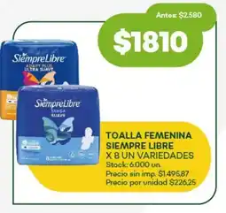 Super MAMI Toalla femenina siempre libre variedades oferta