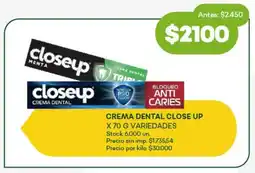 Super MAMI Crema dental close up variedades oferta