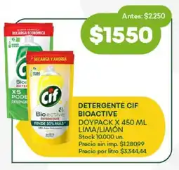 Super MAMI Detergente cif bioactive doypack lima/limón oferta