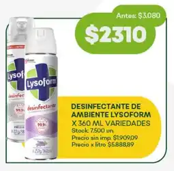 Super MAMI Desinfectante de ambiente lysoform variedades oferta