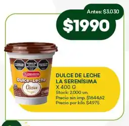 Super MAMI Dulce de leche la serenísima oferta
