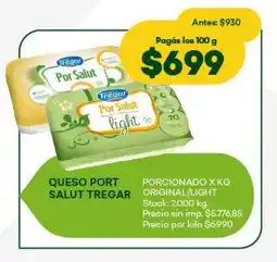 Super MAMI Queso port salut tregar porcionado original / light oferta