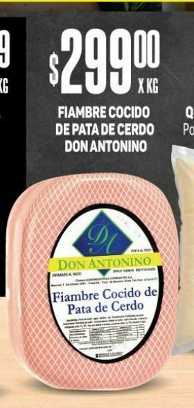 Makro Fiambre cocido de pata de cerdo don antonino oferta