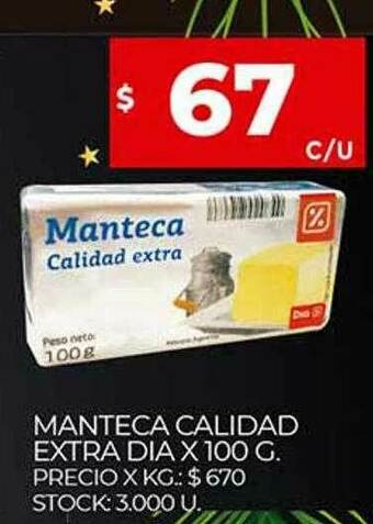 Manteca Calidad Extra Dia