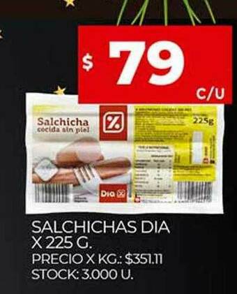 Supermercados DIA Salchichas Dia oferta