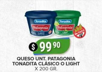 Supermercados Mayor Queso Unt. Patagonia Tonadita Clasico O Light oferta