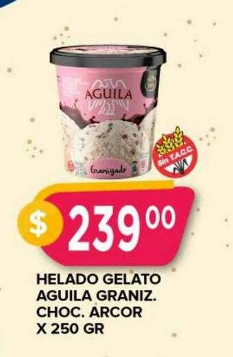 Supermercados Mayor Helado Gelato Aguila Graniz. Choc. Arcor oferta