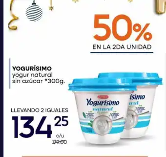 Yogurisimo Yogur Natural Sin Azúcar 50% En La 2da Unidad