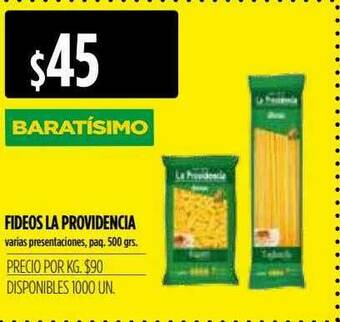 Supermercados Vea Fideos La Providencia oferta
