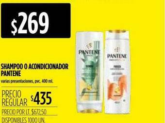 Supermercados Vea Shampoo O Acondicionador Pantene oferta