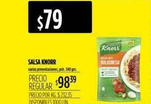 Supermercados Vea Salsa Knorr oferta