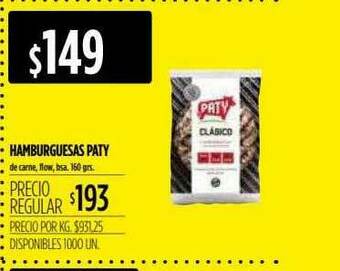 Supermercados Vea Hamburguesas Paty oferta