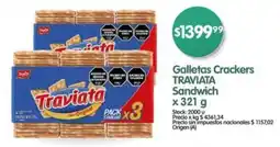 Supermercados Buenos Días Galletas Crackers TRAVIATA Sandwich oferta