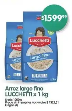 Supermercados Buenos Días Arroz largo fino LUCCHETTI oferta