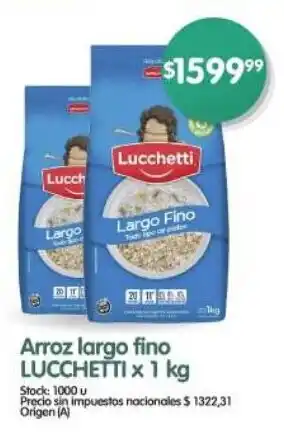 Supermercados Buenos Días Arroz largo fino LUCCHETTI oferta