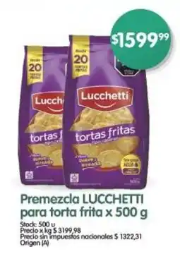 Supermercados Buenos Días Premezcla LUCCHETTI para torta frita oferta