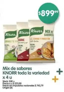 Supermercados Buenos Días Mix de sabores KNORR toda la variedad oferta