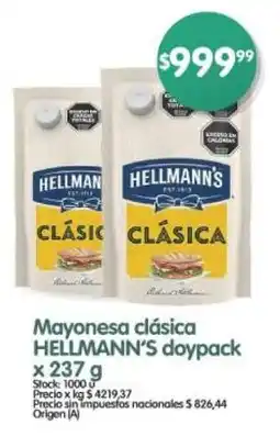 Supermercados Buenos Días Mayonesa clásica HELLMANN'S doypack oferta