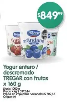 Supermercados Buenos Días Yogur entero/ descremado TREGAR con frutas oferta