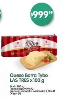Supermercados Buenos Días Queso Barra Tybo LAS TRES oferta