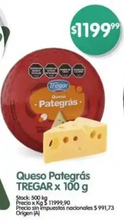 Supermercados Buenos Días Queso Pategrás TREGAR oferta