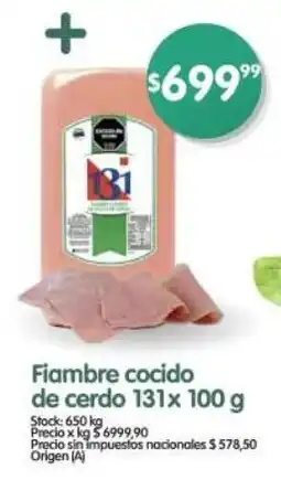 Supermercados Buenos Días Fiambre cocido de cerdo 131 oferta