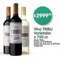 Supermercados Buenos Días Vino TRIBU Varietales oferta