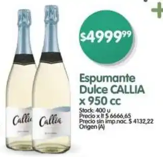 Supermercados Buenos Días Espumante Dulce CALLIA oferta