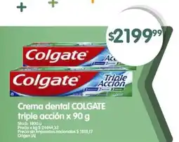 Supermercados Buenos Días Crema dental COLGATE triple acción oferta