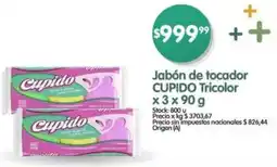 Supermercados Buenos Días Jabón de tocador CUPIDO Tricolor oferta