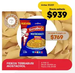 Supermercados Tadicor Fideos terrabusi mostachol oferta