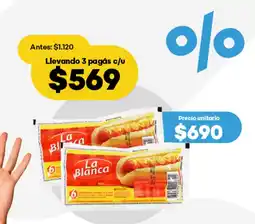 Supermercados Tadicor Salchichas de viena la blanca sin piel oferta
