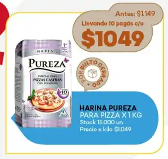 Supermercados Tadicor Harina pureza para pizza oferta