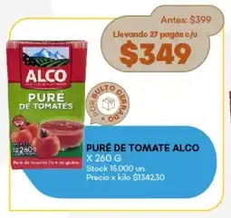 Supermercados Tadicor Puré de tomate alco oferta