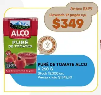 Supermercados Tadicor Puré de tomate alco oferta