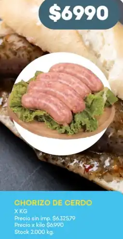 Supermercados Tadicor Chorizo de cerdo oferta