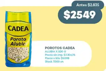 Supermercados Tadicor Porotos cadea alubia oferta